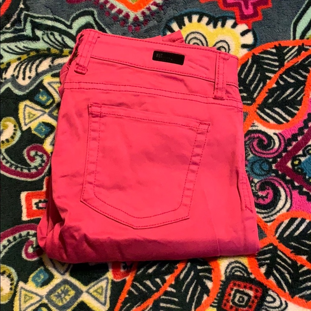 Pink skinny jeans